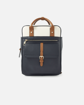 Double Handle Large Backpack Blue