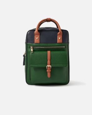 Double Handle Large Backpack Green